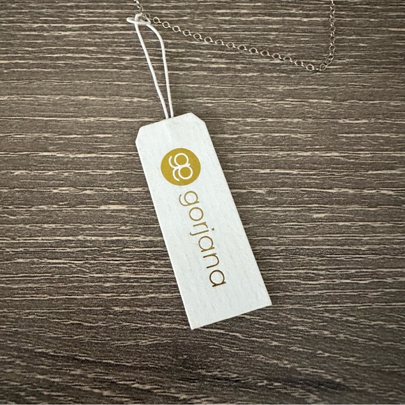 Gorjana Reese Long Tassel Necklace White Gold 925 Sterling Silver - Picture 3 of 6